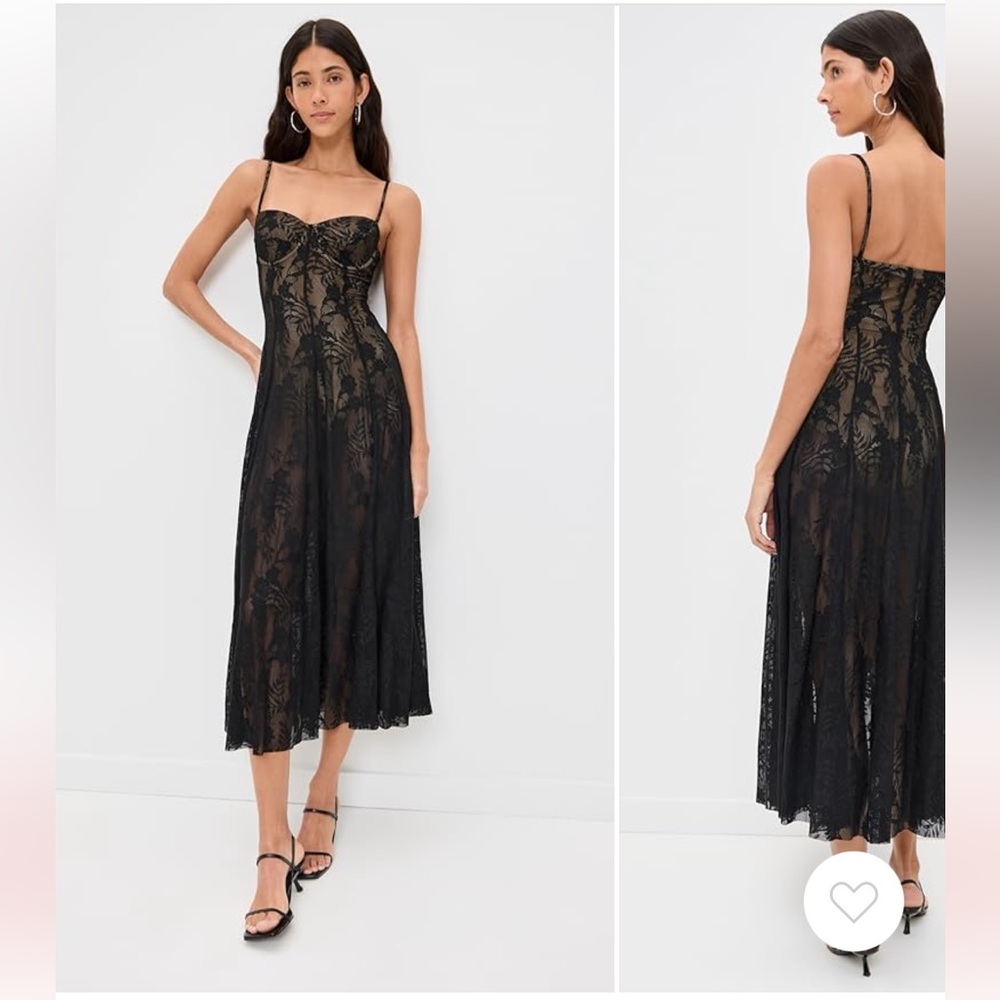 Norma Kamali Black Lace Dress with Underwire - NEVER WORN - MEDIUM - Picture 3 of 4